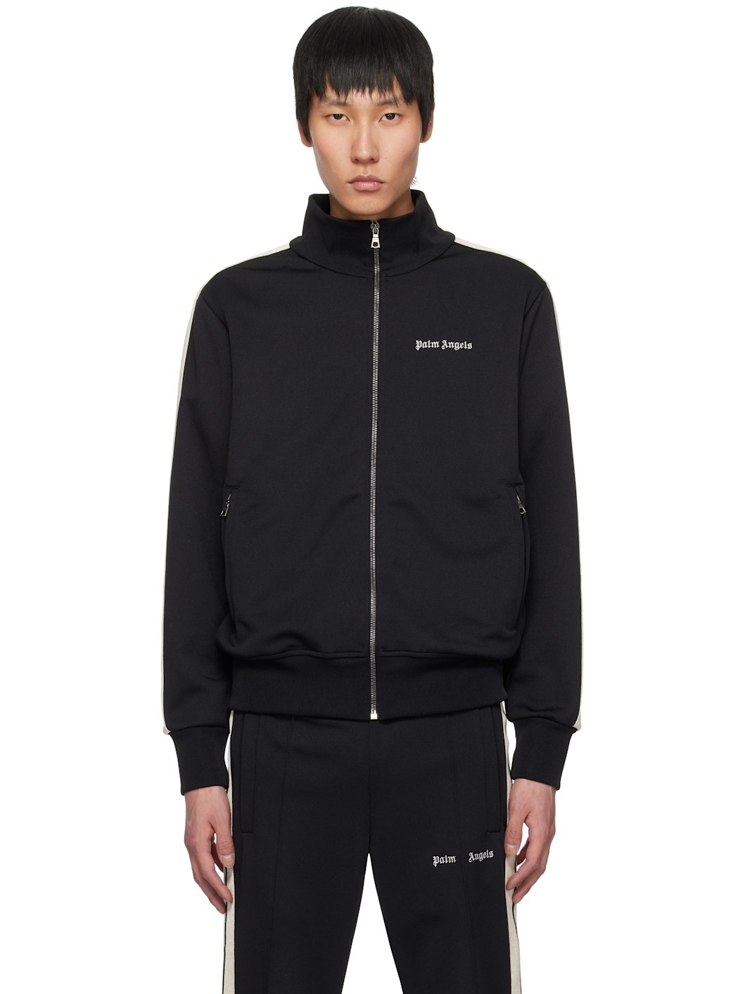 Black Classic Logo Track Jacket - 1