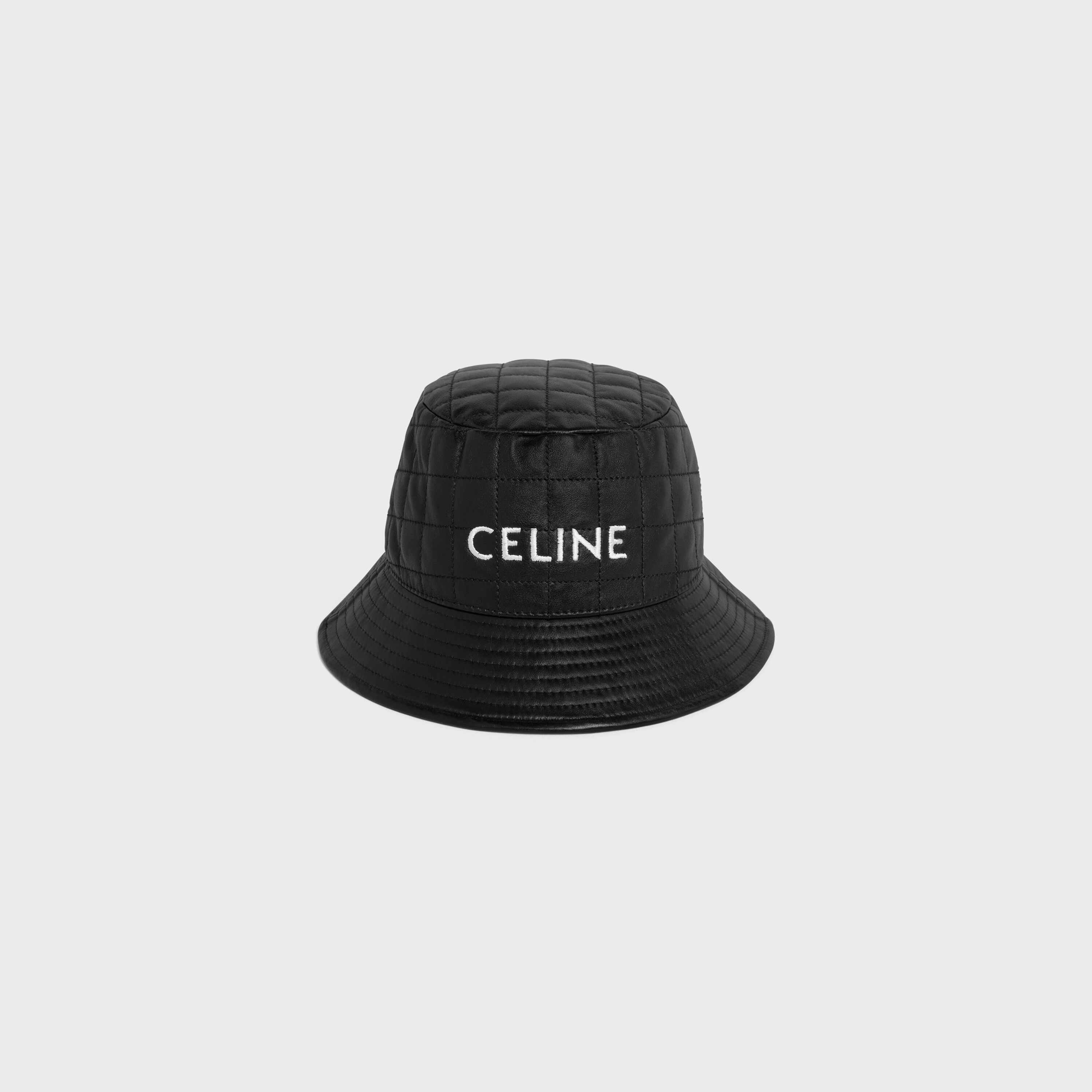 CELINE BUCKET HAT IN LAMBSKIN LEATHER - 1