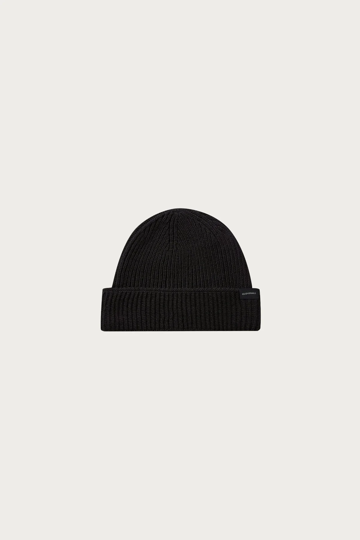 Ribbed Merino Beanie - Black - 1