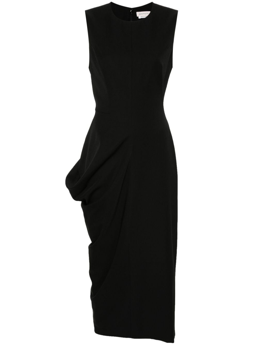 asymmetric wool pencil dress - 1