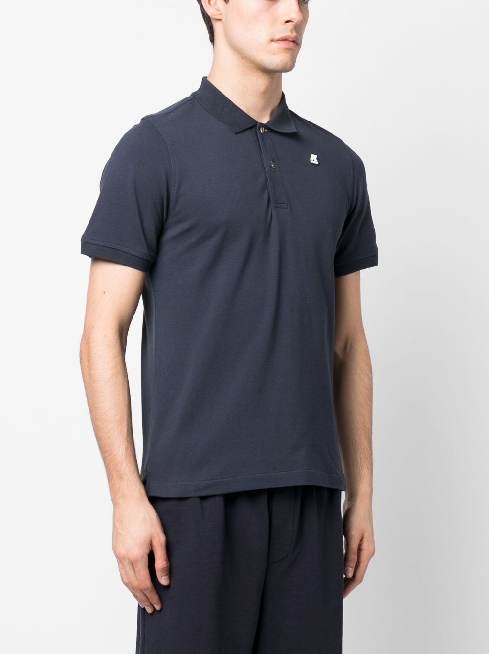 logo-patch polo shirt - 3