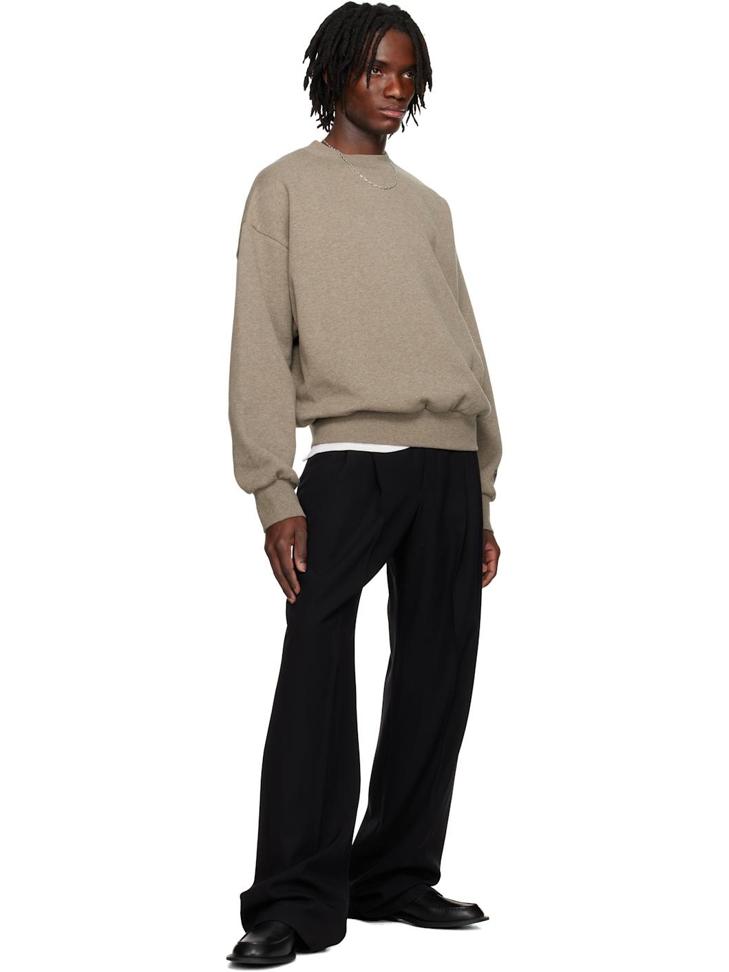 Gray Classic Crewneck Sweatshirt - 5