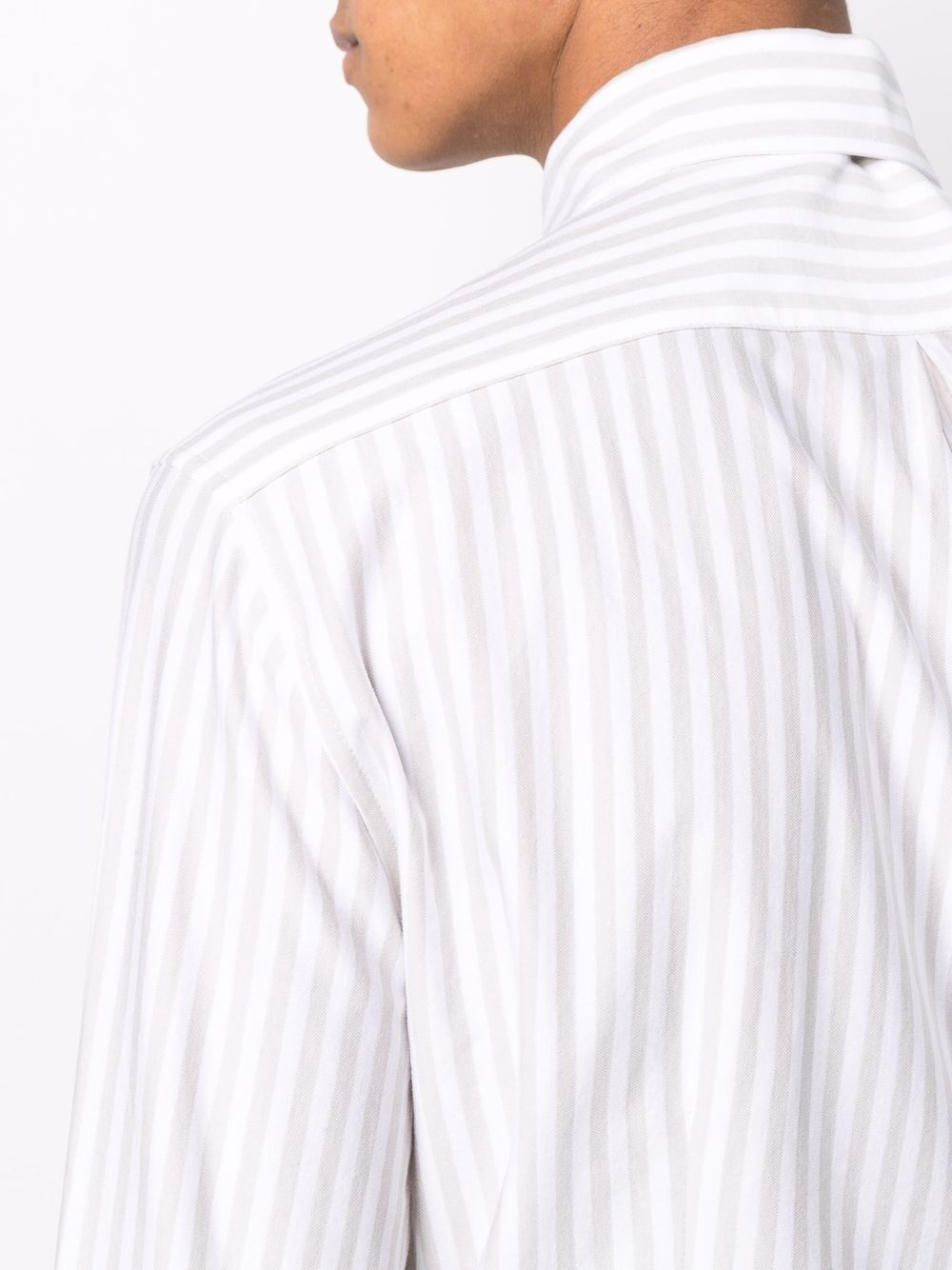 striped button-down shirt - 5