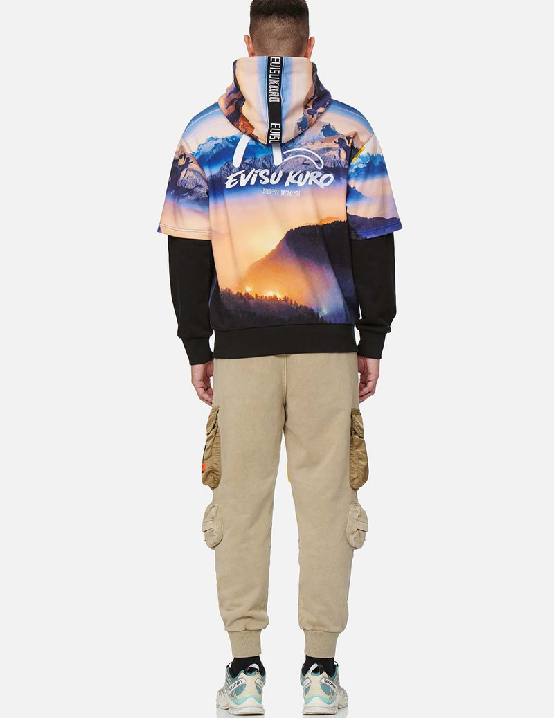 Digital Print Mock 2-in-1 Hoodie 3