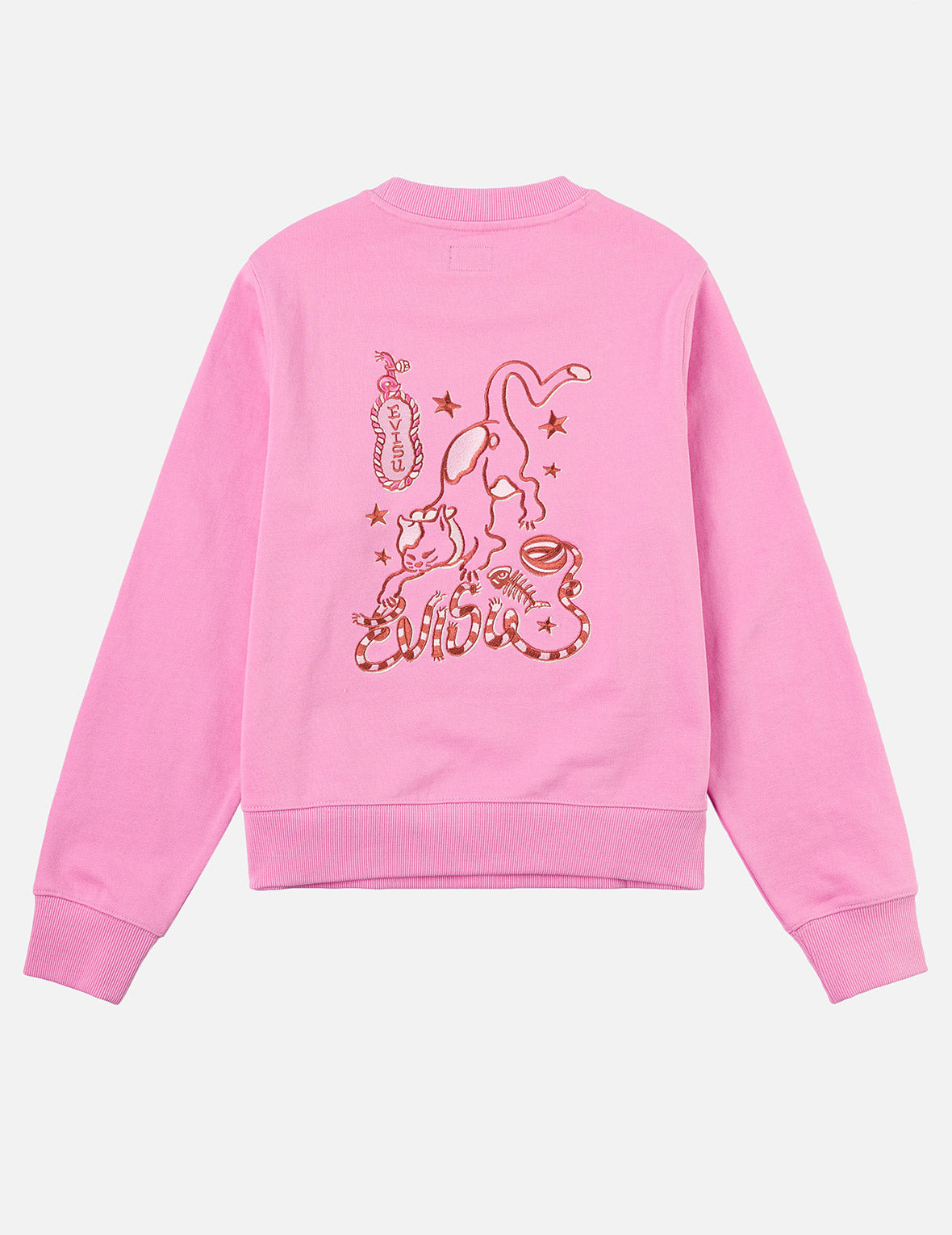 Cat and Logo Embroidery Regular Fit Sweatshirt - 3