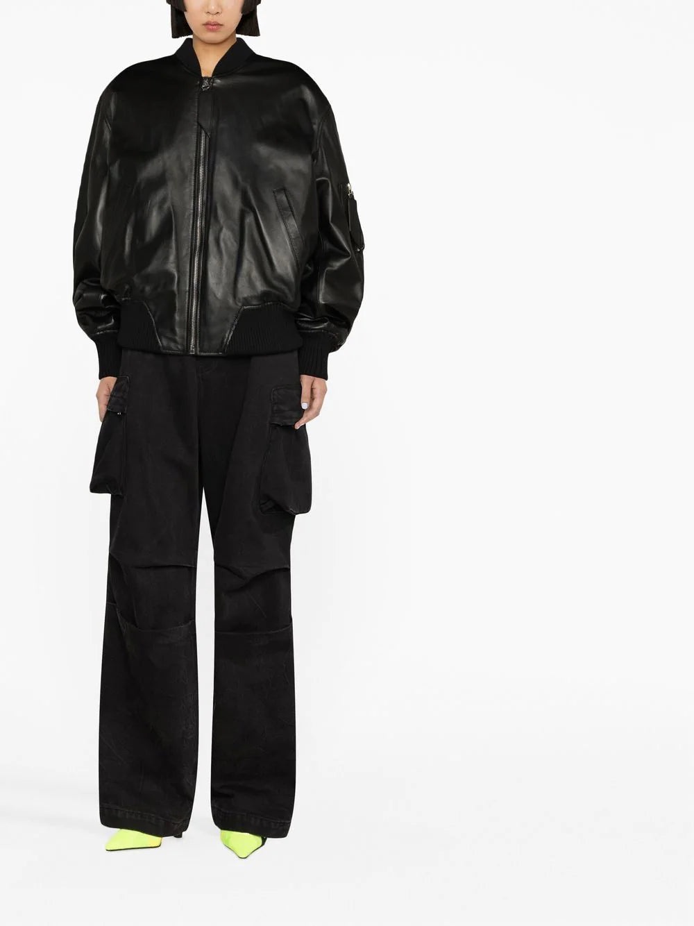 Anja leather bomber jacket - 2
