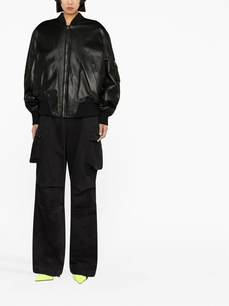 THE ATTICO Anja leather bomber jacket outlook