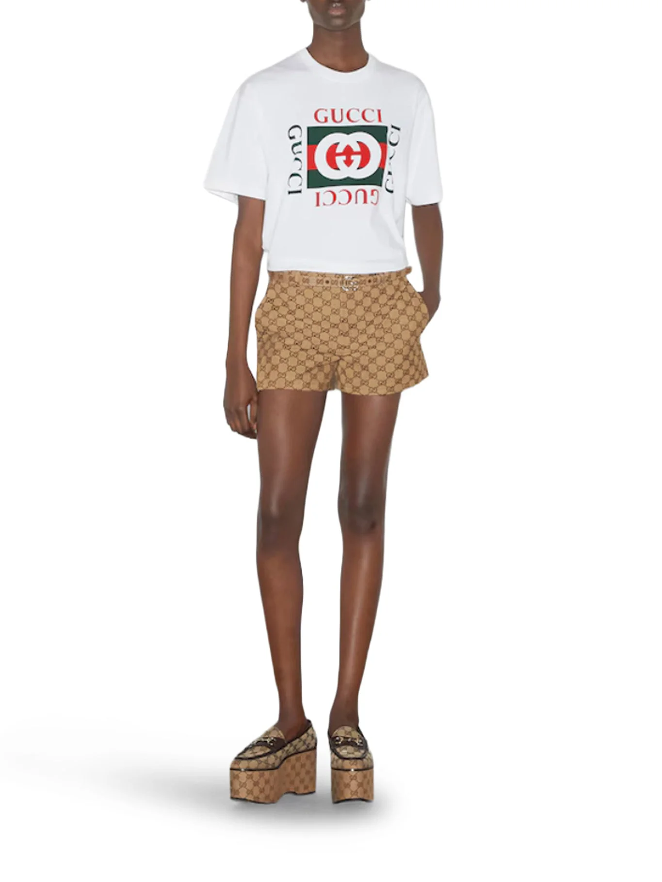 COTTON JERSEY T-SHIRT WITH PRINTED LOGO - 1