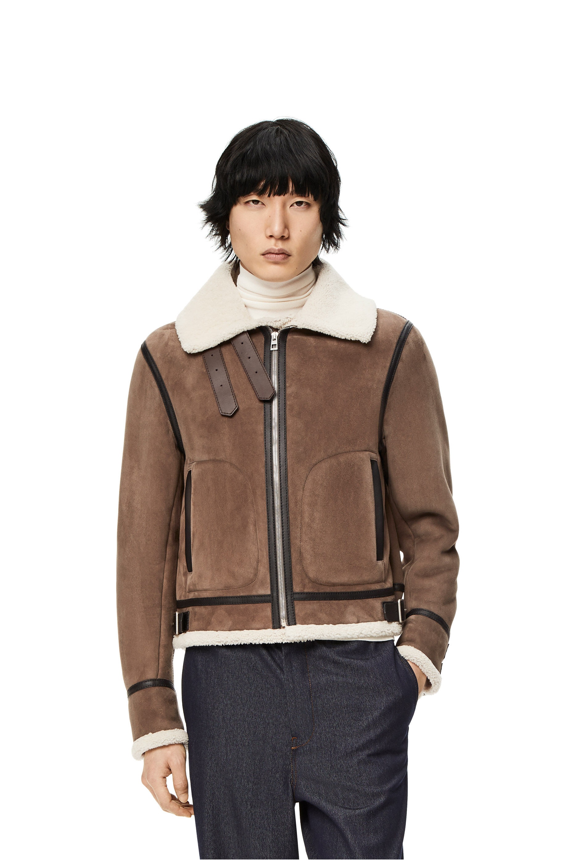 Aviator jacket in shearling - 3