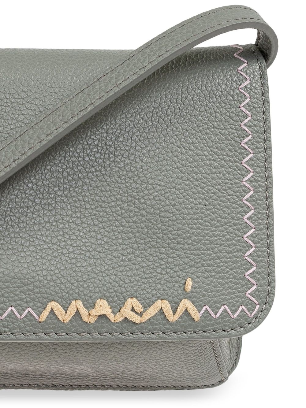 logo-embroidered shoulder bag - 6