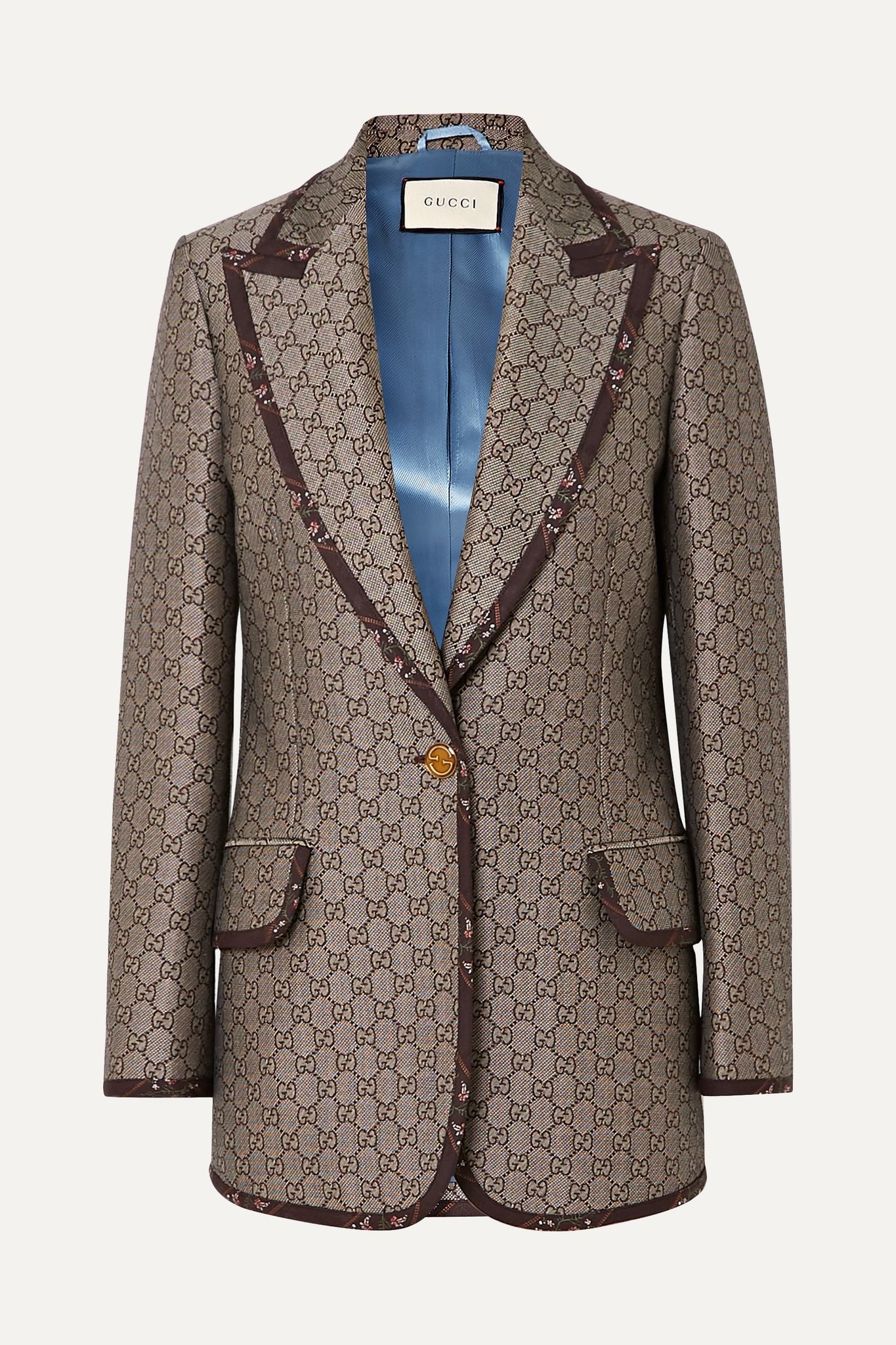 Cotton and wool-blend jacquard blazer - 1