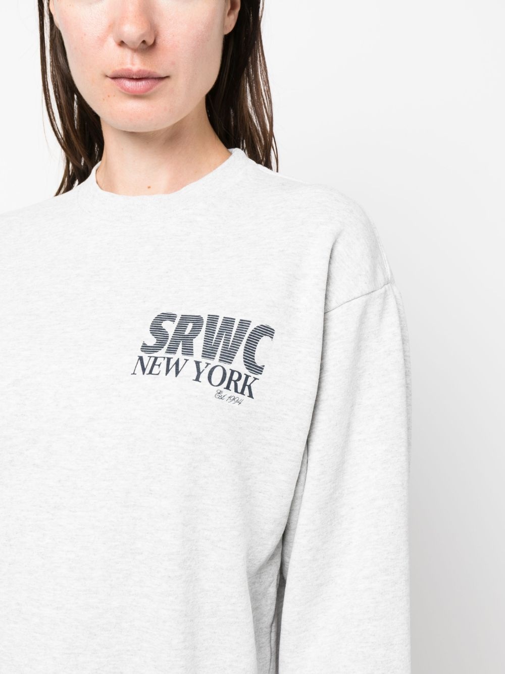 slogan-print cotton-blend sweatshirt - 5