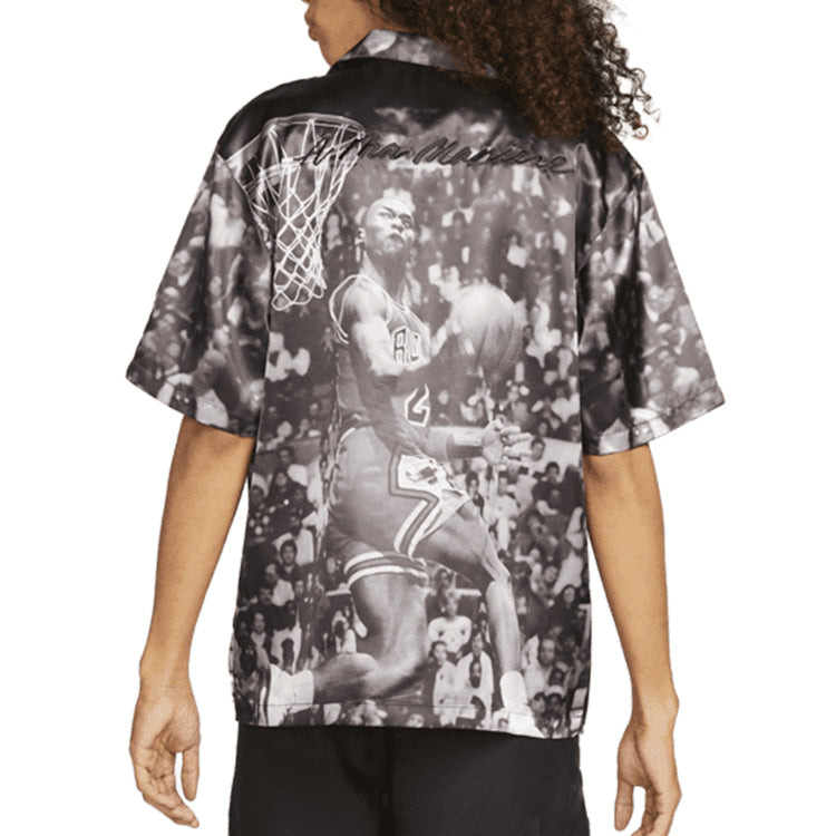 Men's Jordan x A Ma Manire Crossover Full Print Character Alphabet Printing Short Sleeve Asia Editio - 4