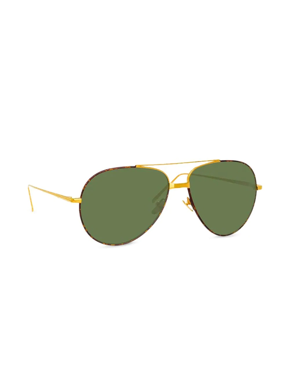 tortoiseshell-trim aviator sunglasses - 2