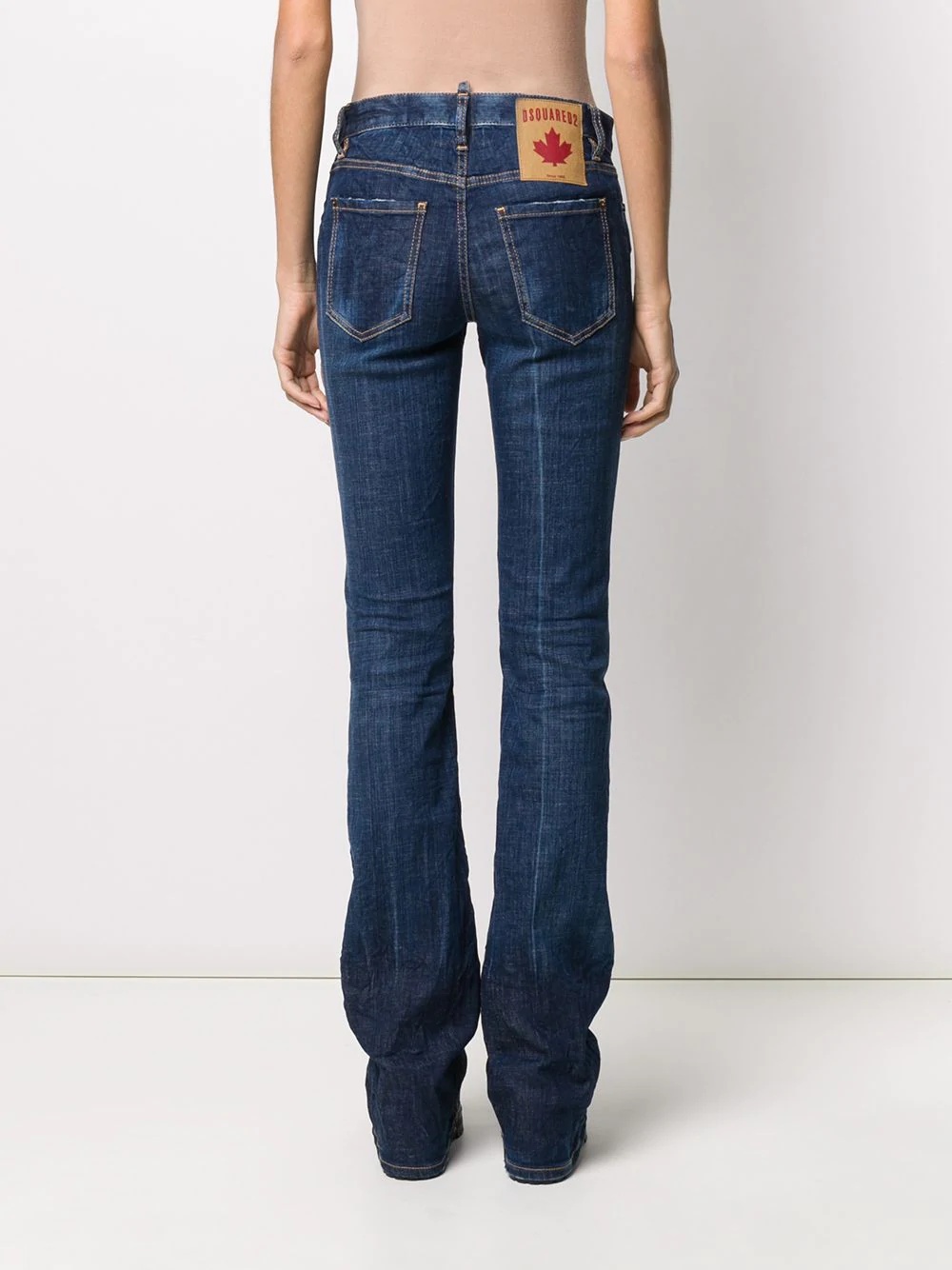 mid-rise bootcut jeans - 4