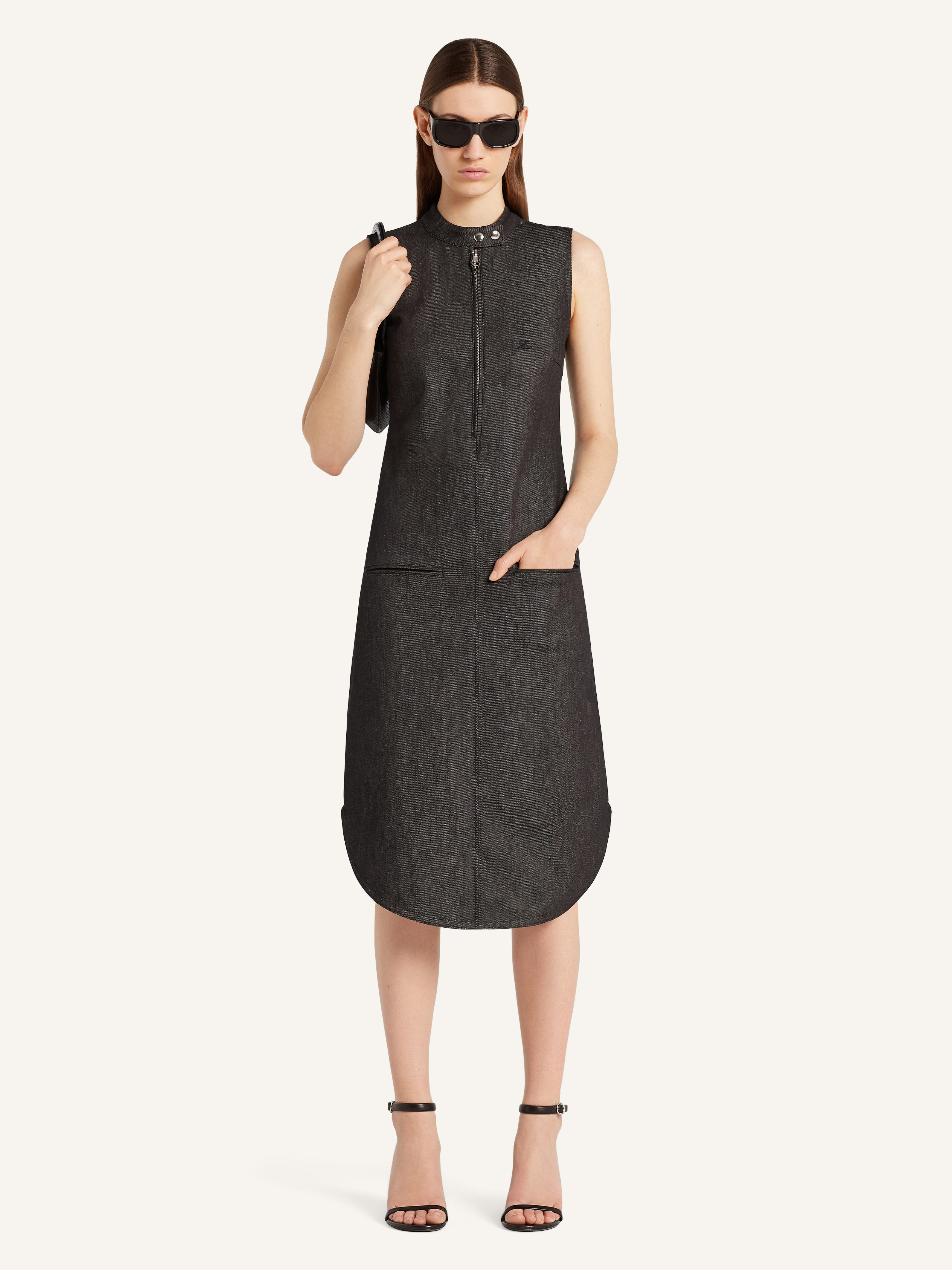 BIKER ZIPPED DENIM DRESS - 2