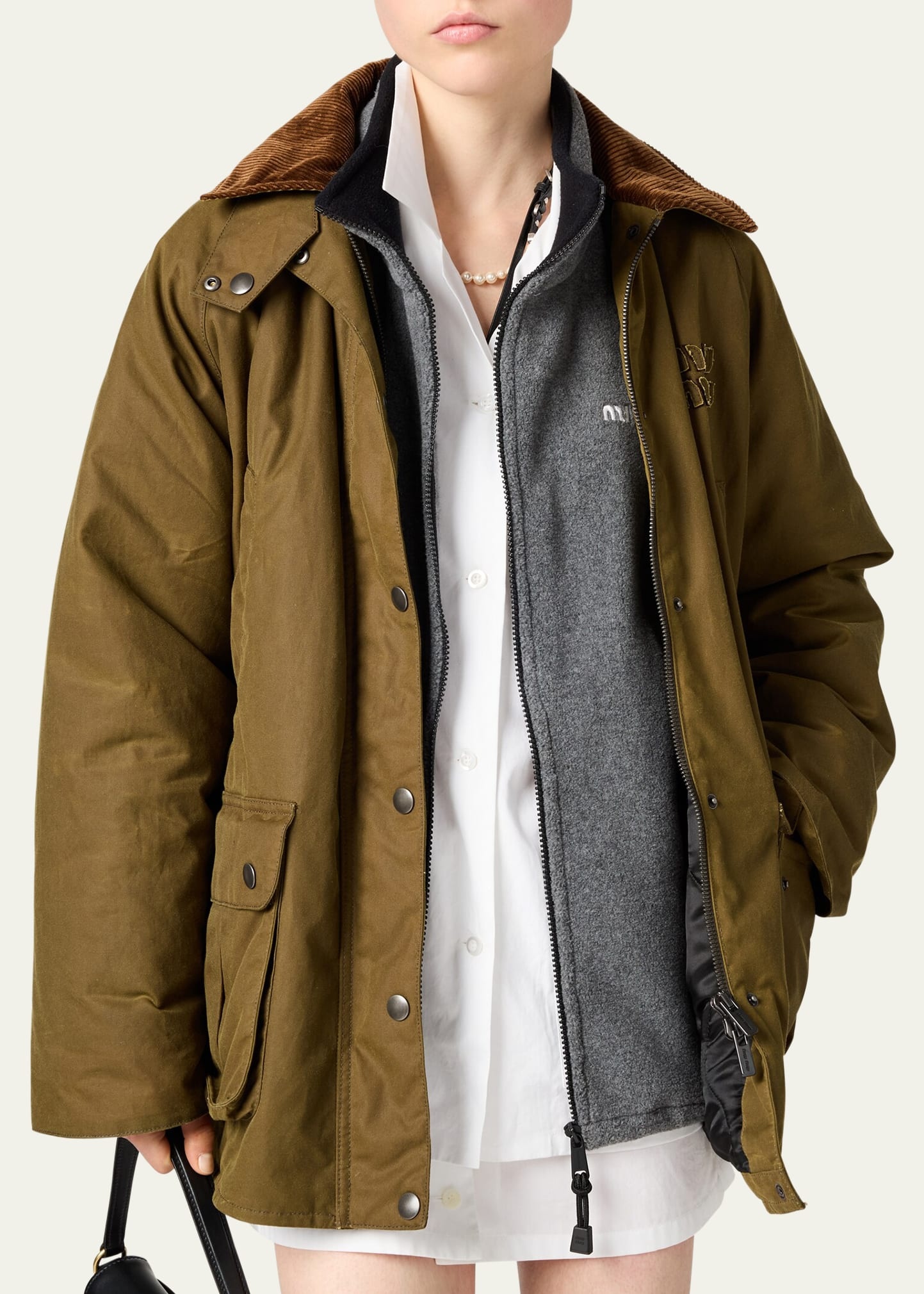 Fleece Oversized Drawcord Sweatshirt - 2