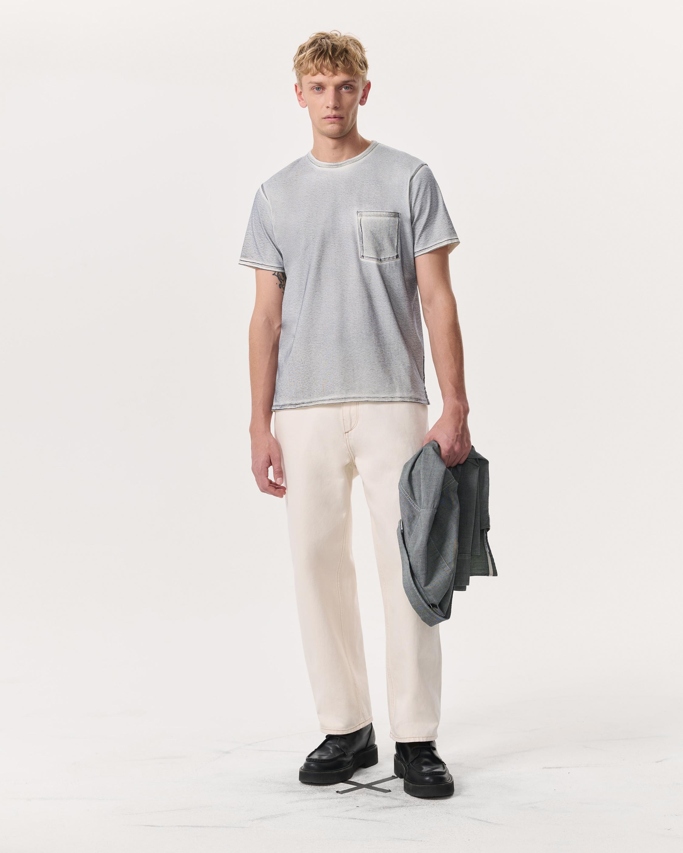 Washed Cotton Jersey Pocket T-Shirt - 4
