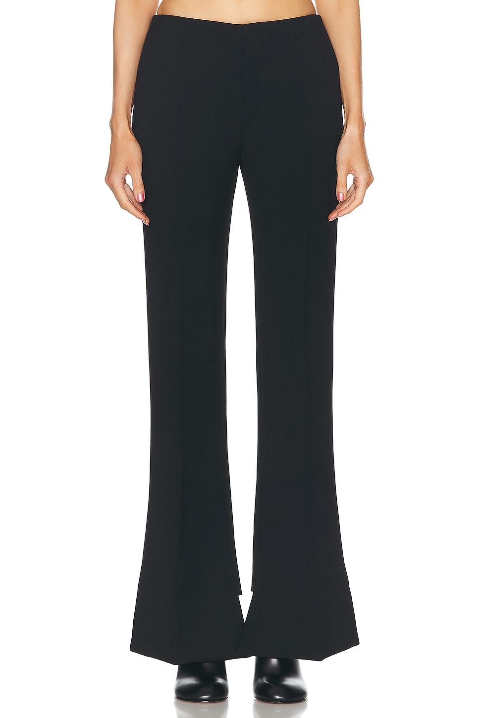 Wool Crepe Slim Trouser - 1