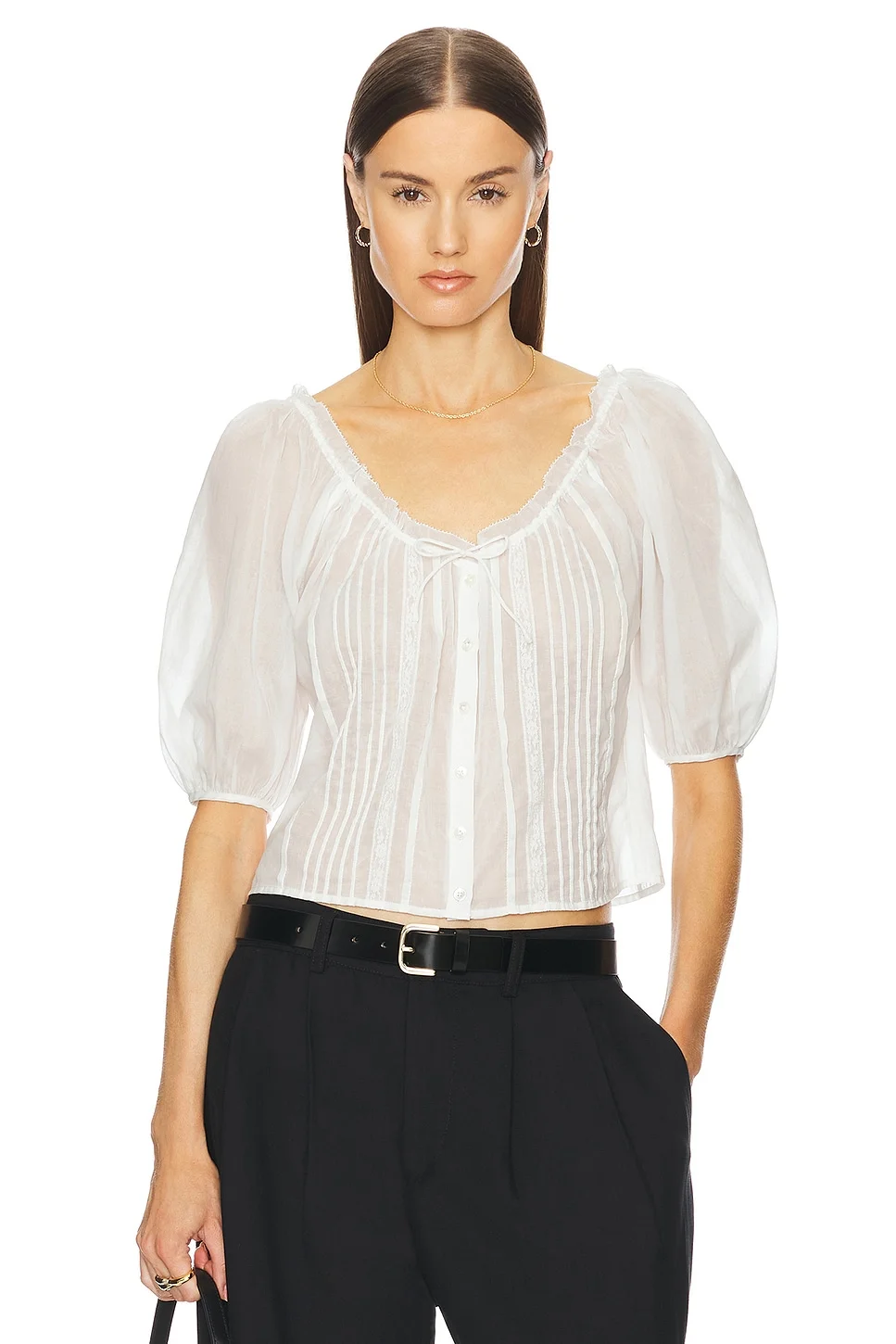Voile Peasant Blouse - 1