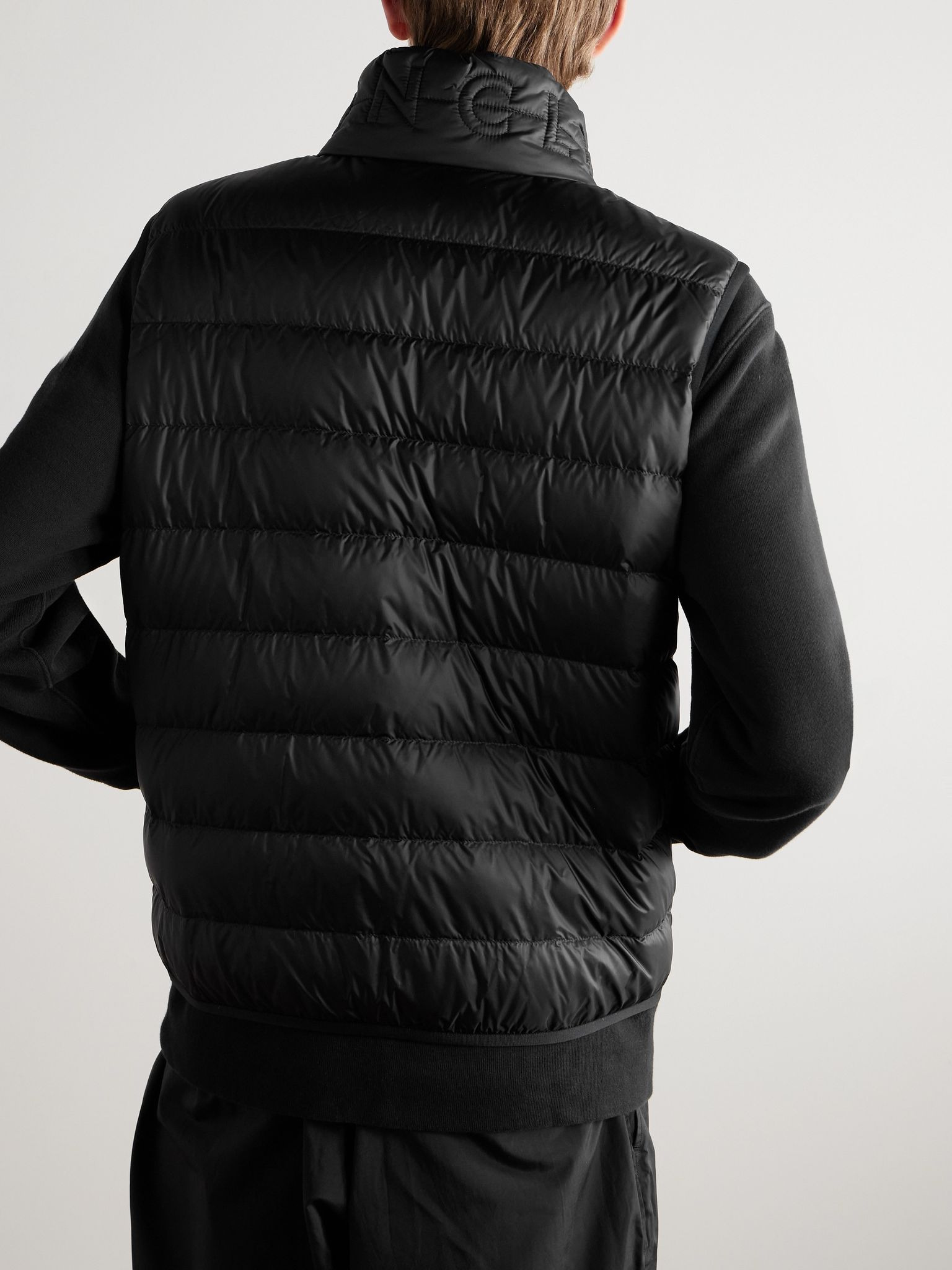 Rocoque Logo-Appliquéd Quilted Shell Down Gilet Black - 4