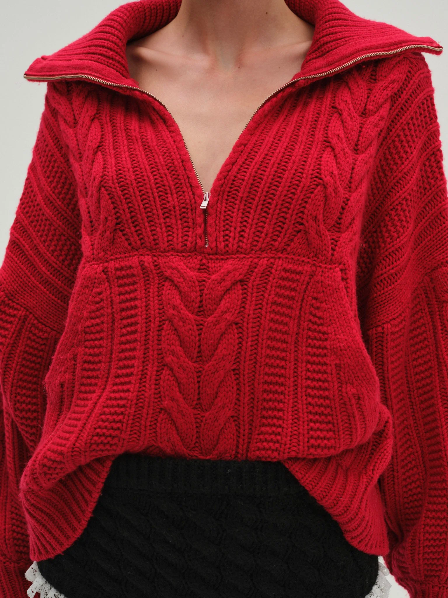 Drina Henley Knit Sweater - 1