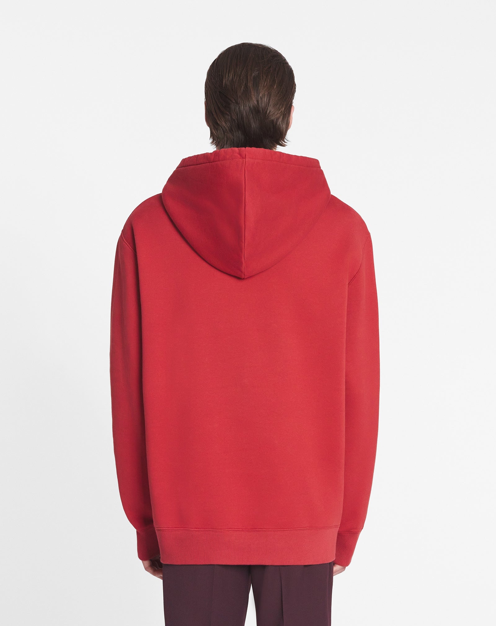 LANVIN PARIS EMBROIDERED LOOSE-FITTING HOODIE - 4