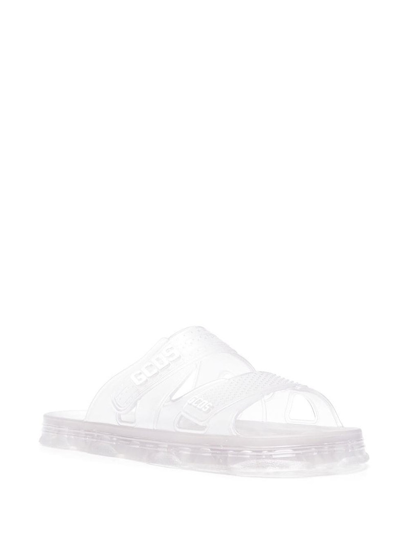 GCDS logo-detail open-toe slides outlook