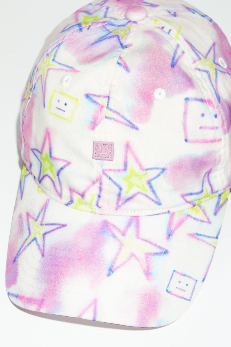 Micro Face patch cap - Pale pink/multi 5