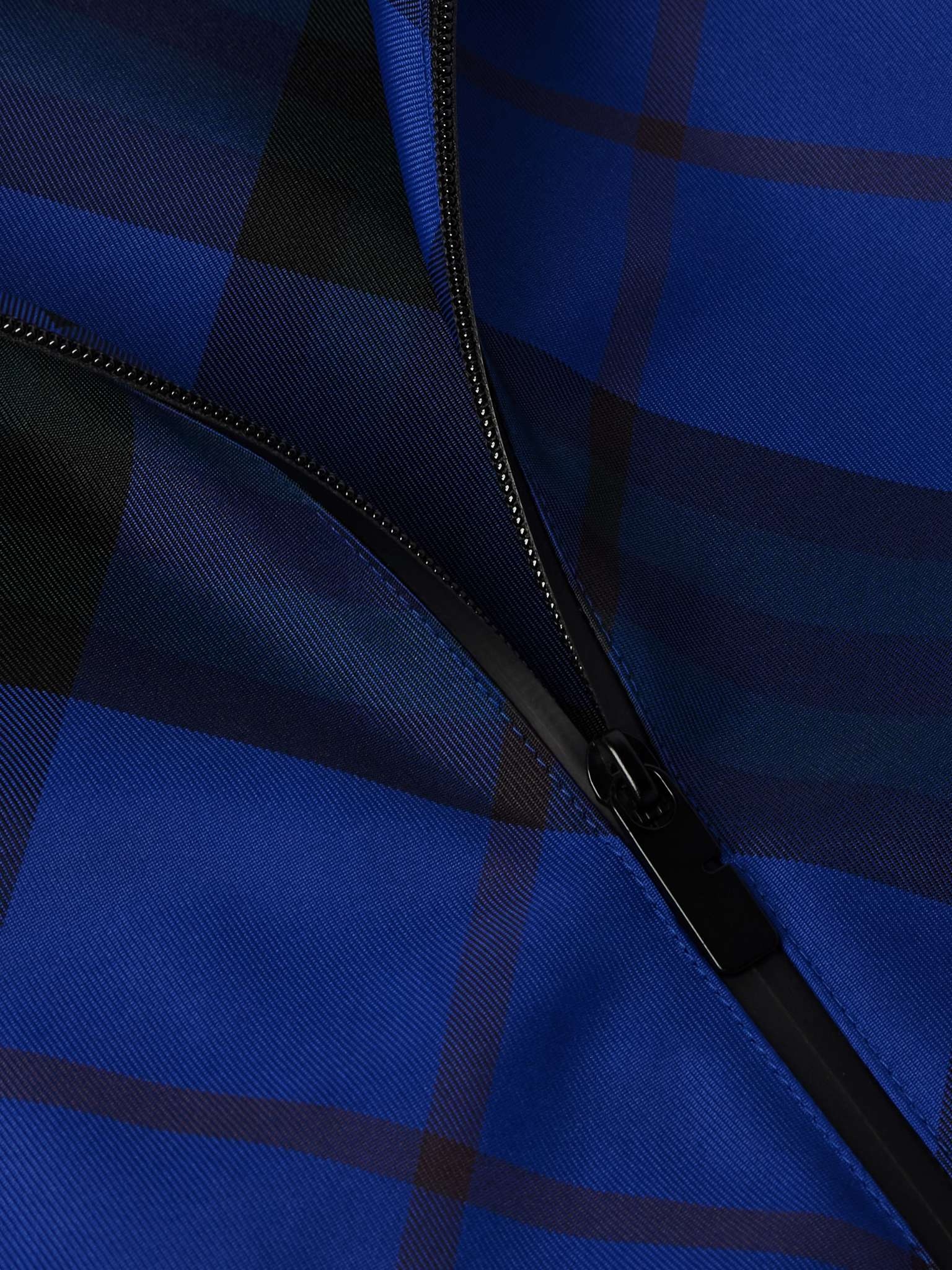 Logo-Appliqued Checked Twill Hooded Track Jacket - 3