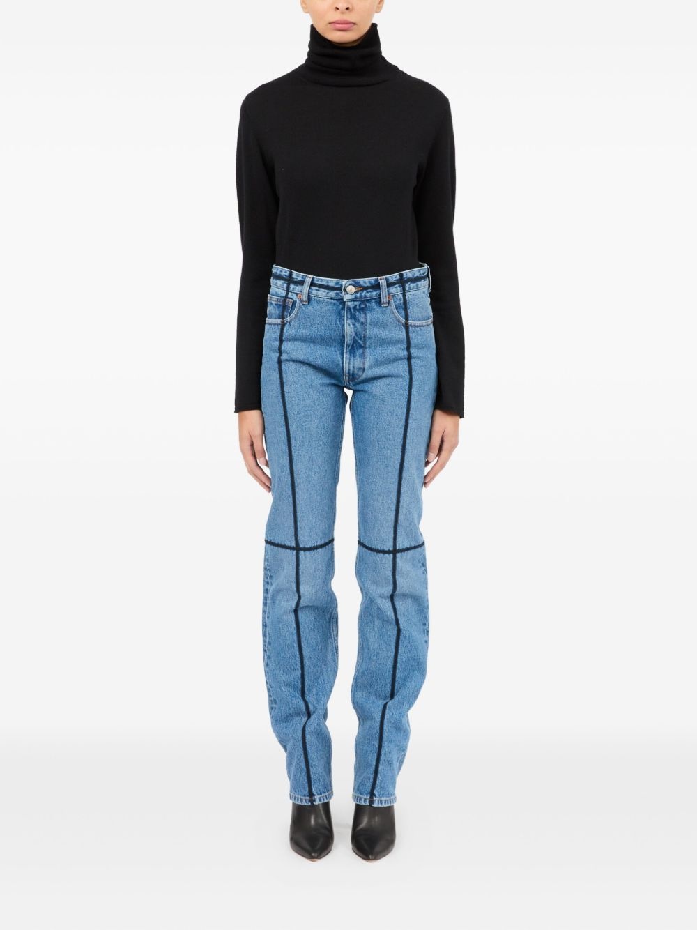 contrast-stitch jeans - 2