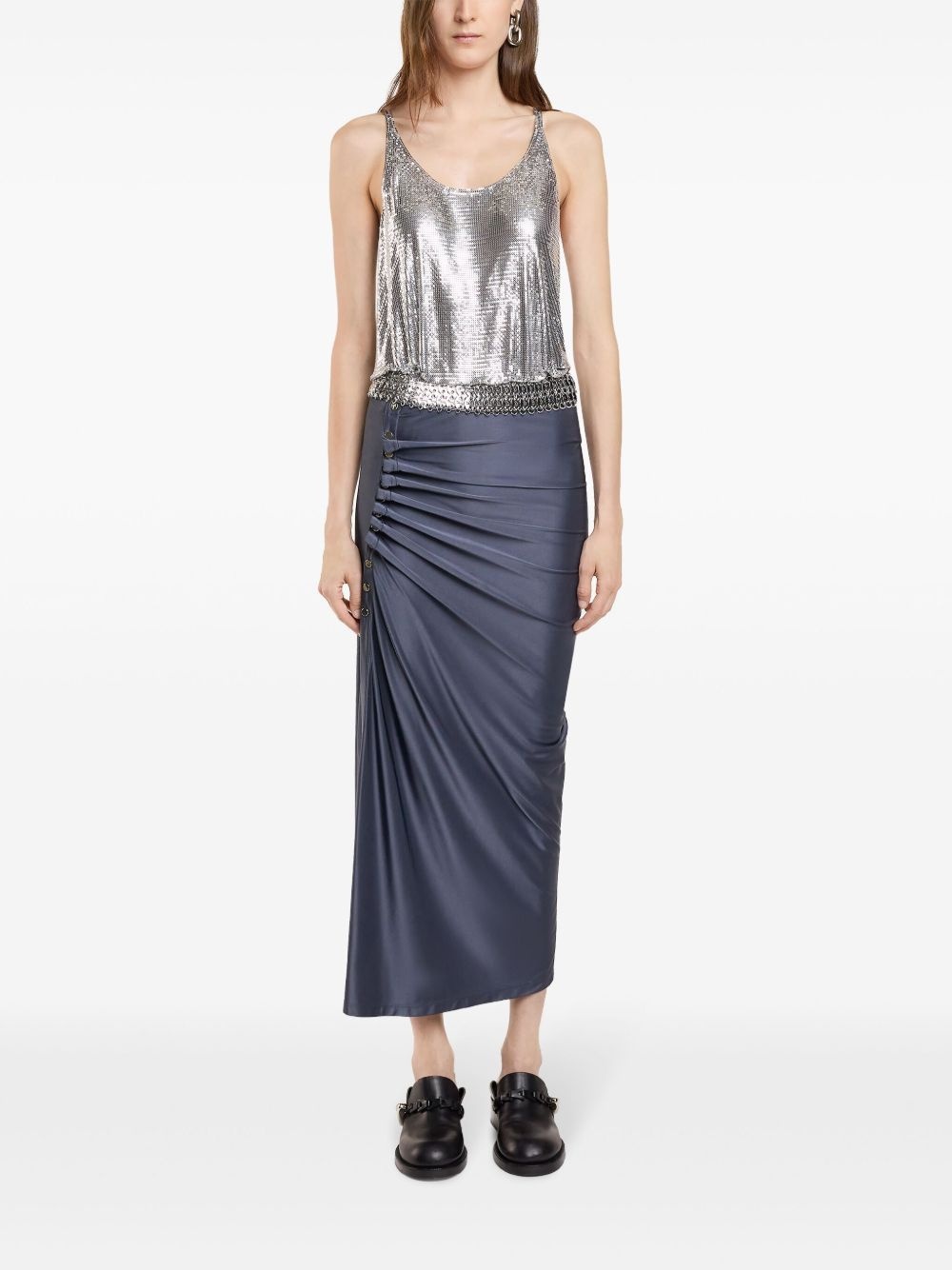draped-detail skirt - 2