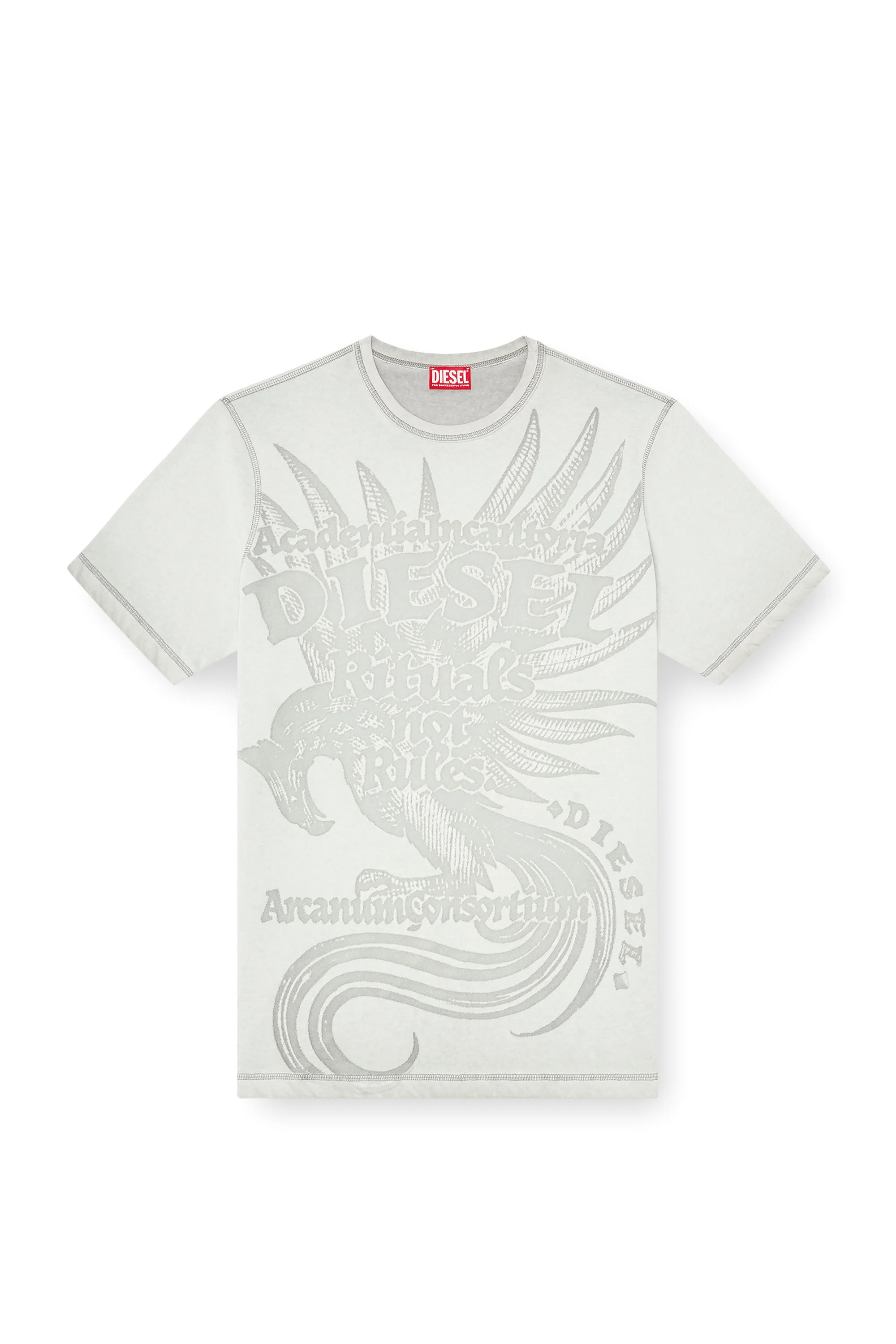 JERSEY T-SHIRT WITH EMBOSSED GRAPHIC - 1