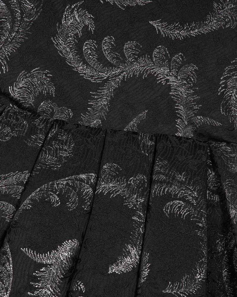 BLACK JACQUARD STRAPLESS SHORT DRESS 6