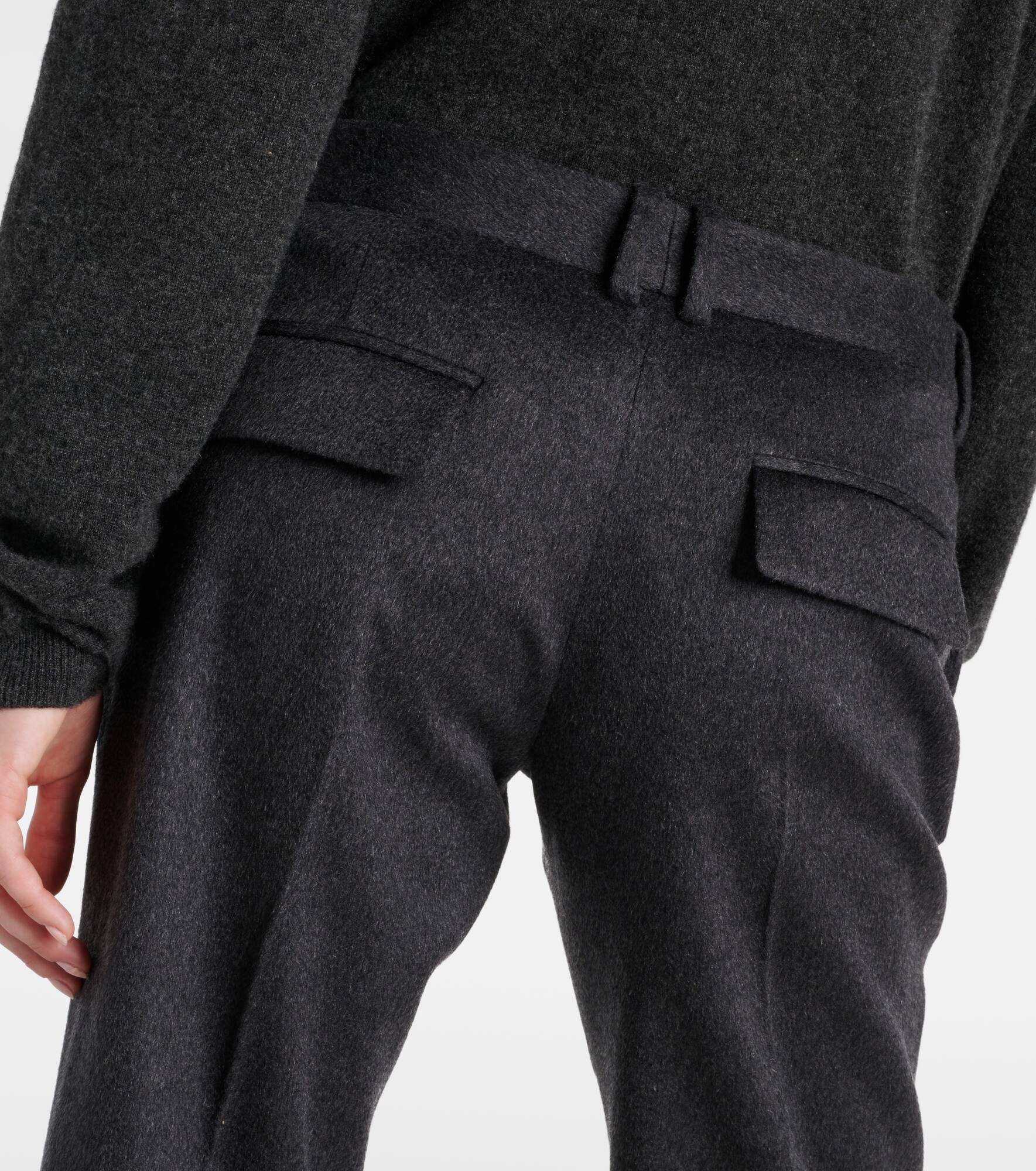 Selvie cashmere straight pants - 6
