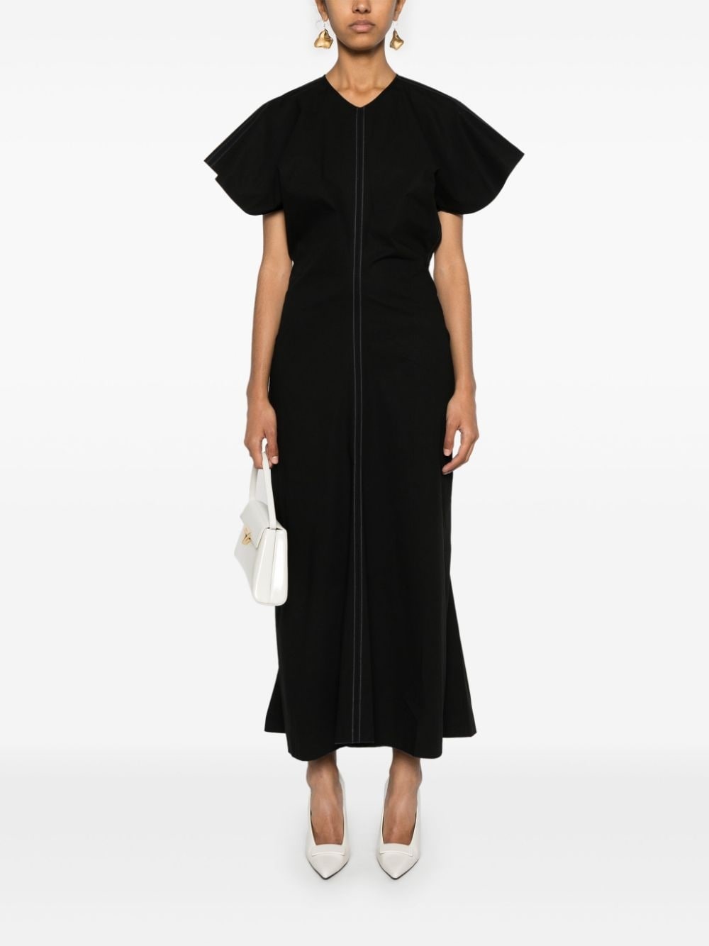flared poplin dress - 2