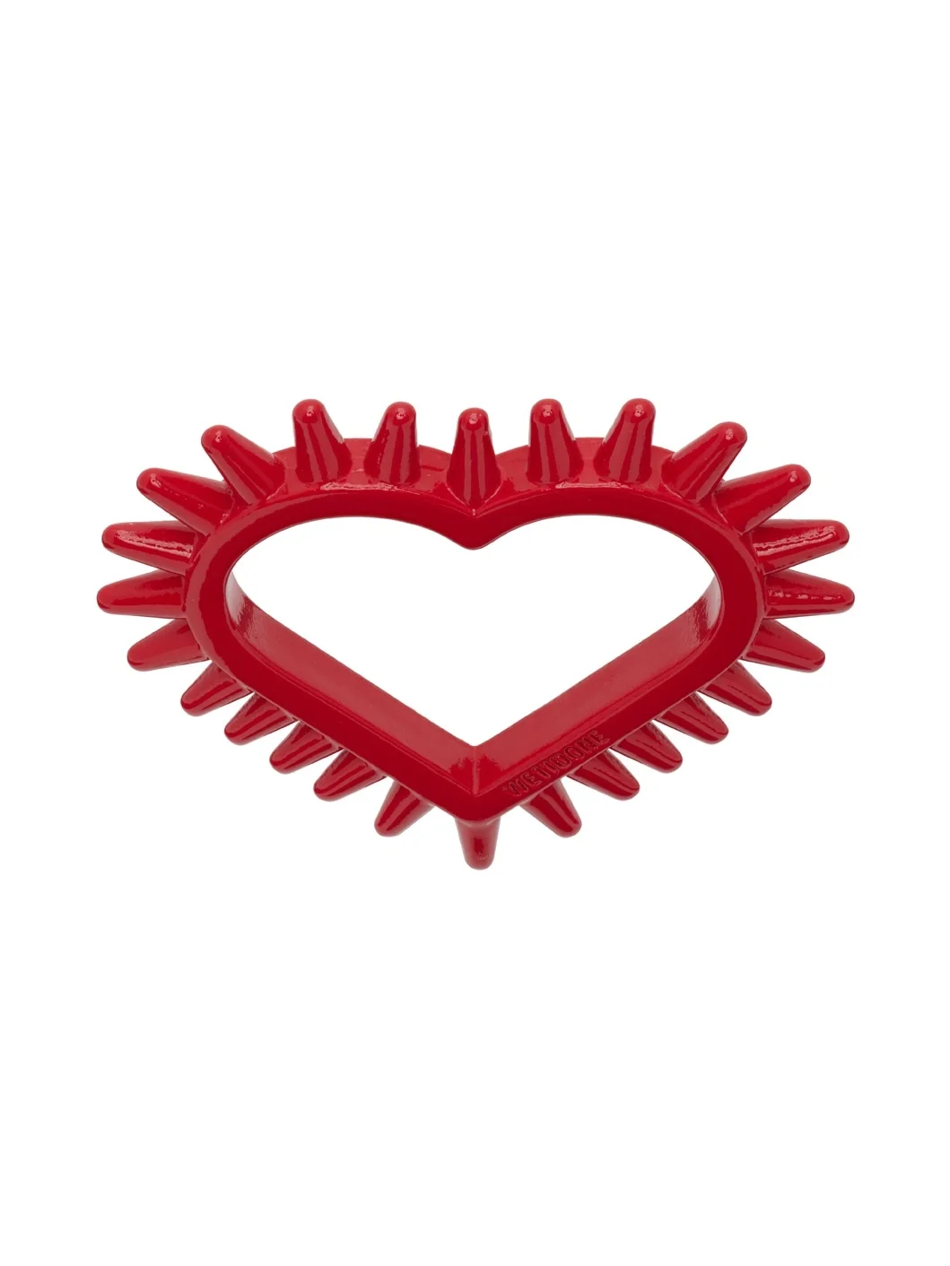 Red Small Spike Heart Ring - 1