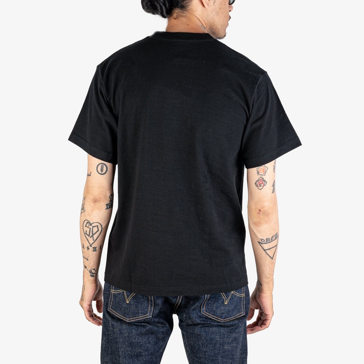 7.5oz Printed Loopwheel Crew Neck T-Shirt - Black - 3