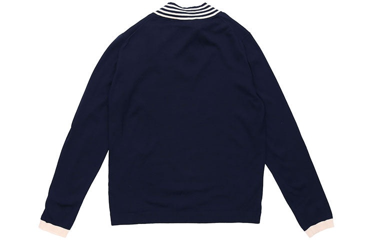 Gucci Men's Bee Pattern V-Neck Wool Sweater Blue 496442-X9I00-4650 - 2