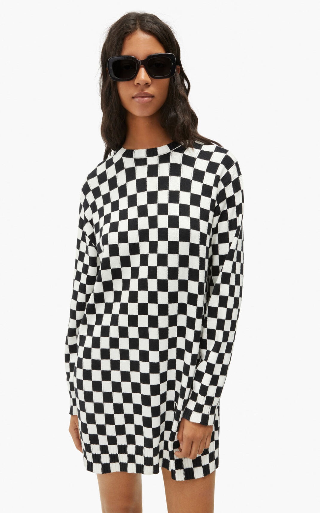 Check print jumper dress - 2