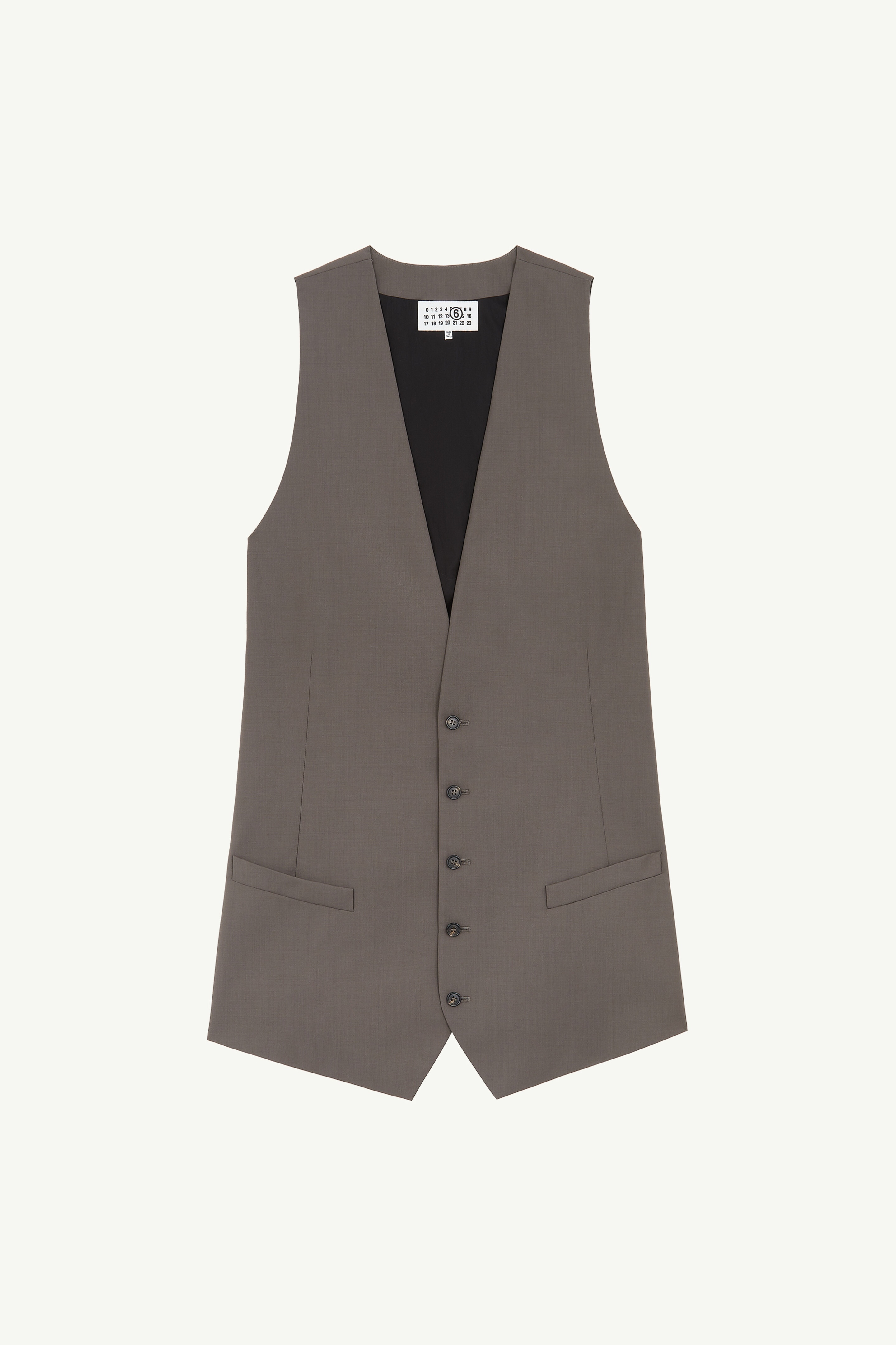 Tailoring Wool Canvas Waistcoat - 1