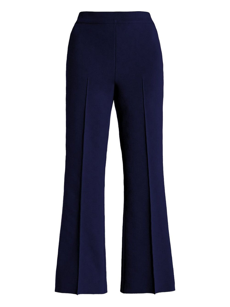 Kick pleated-front flared trousers 1