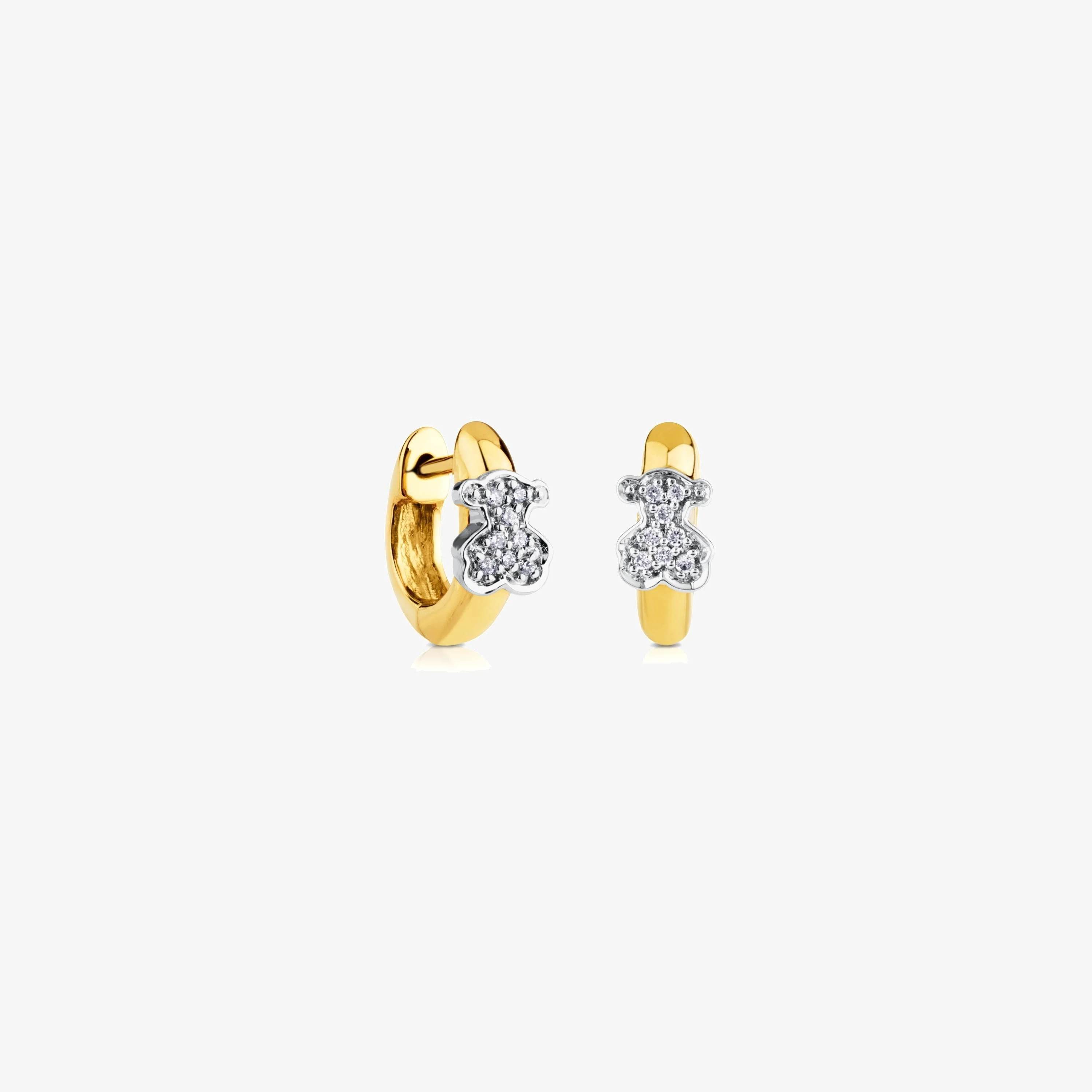 18K solid gold Gen Earrings with Diamonds - 1
