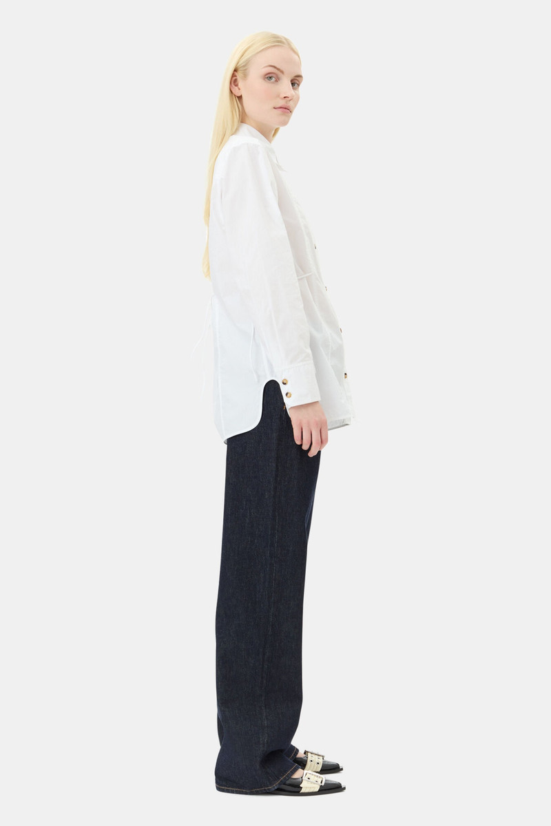 GANNI BLACK AND OFF-WHITE FEMININE BUCKLE BALLERINAS outlook