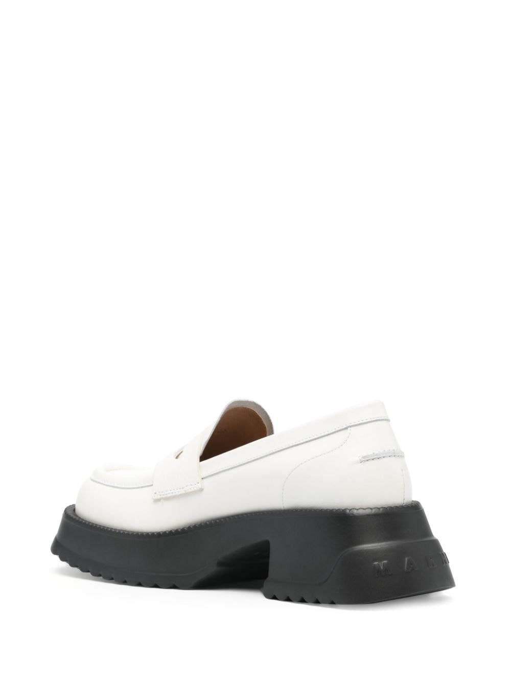 two-tone leather loafers - 3