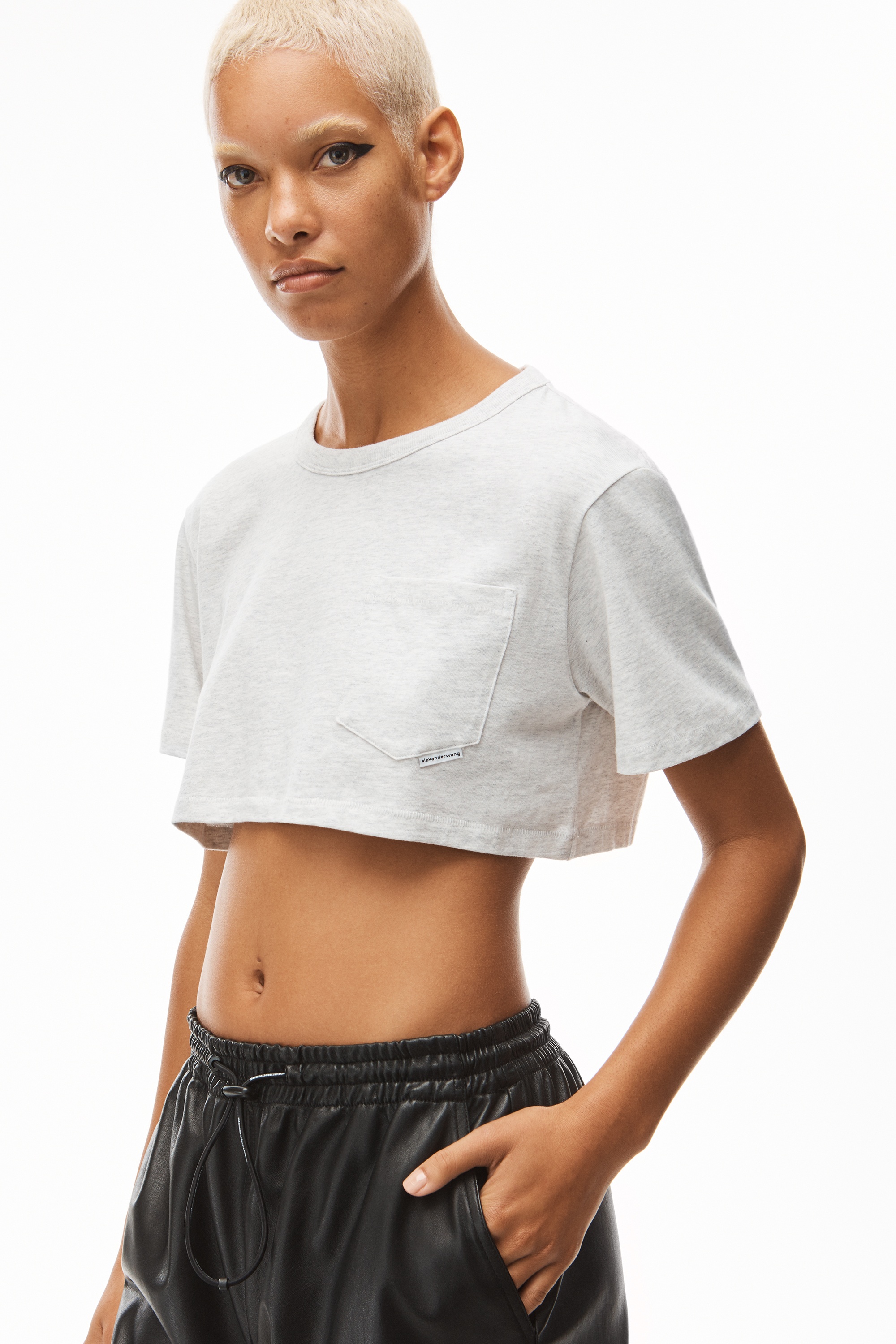 CROP TEE IN HIGH TWIST JERSEY - 3