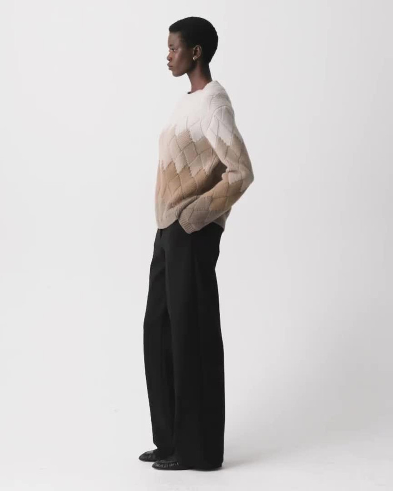 Diamond Weave Sweater in Felted Wool-Cashmere 7