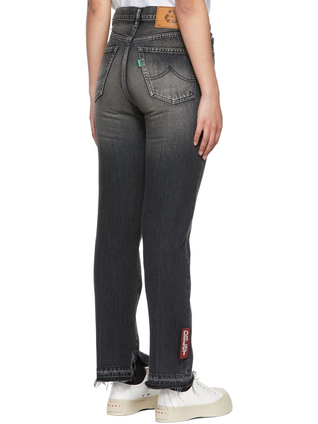 Black Recycled Straight-Leg Jeans - 3