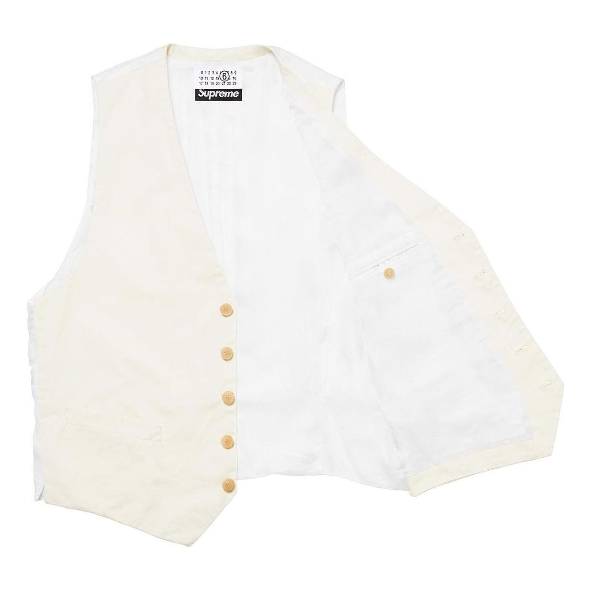 Supreme x MM6 Maison Margiela Wahed Cotton Suit Vest 'White' SUP-SS24-121 - 3