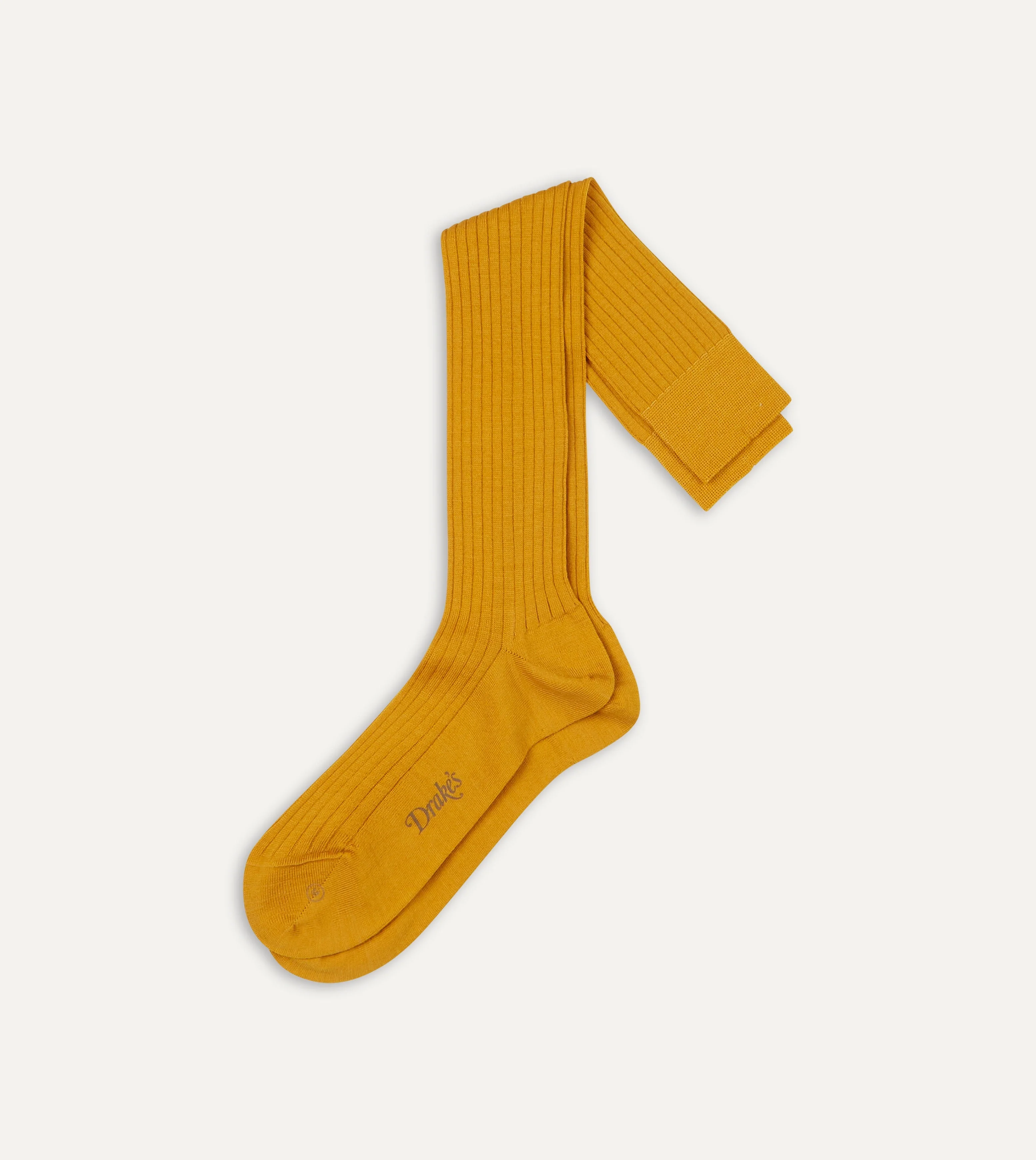 Gold Wool Over-the-Calf Socks - 1